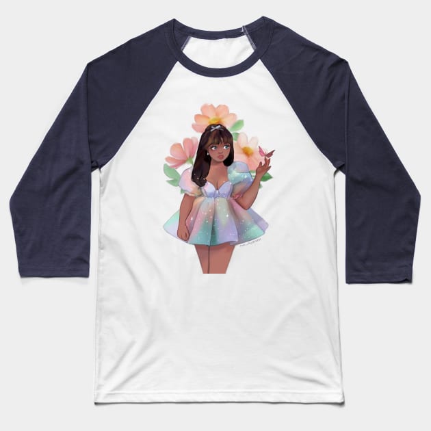 Rainbow Dress Baseball T-Shirt by Nixi